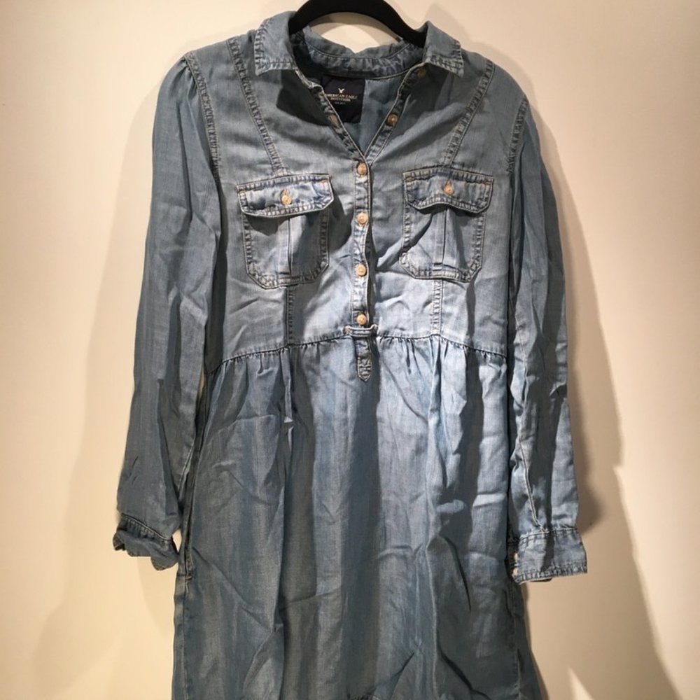 American Eagle Denim Shirt Dress